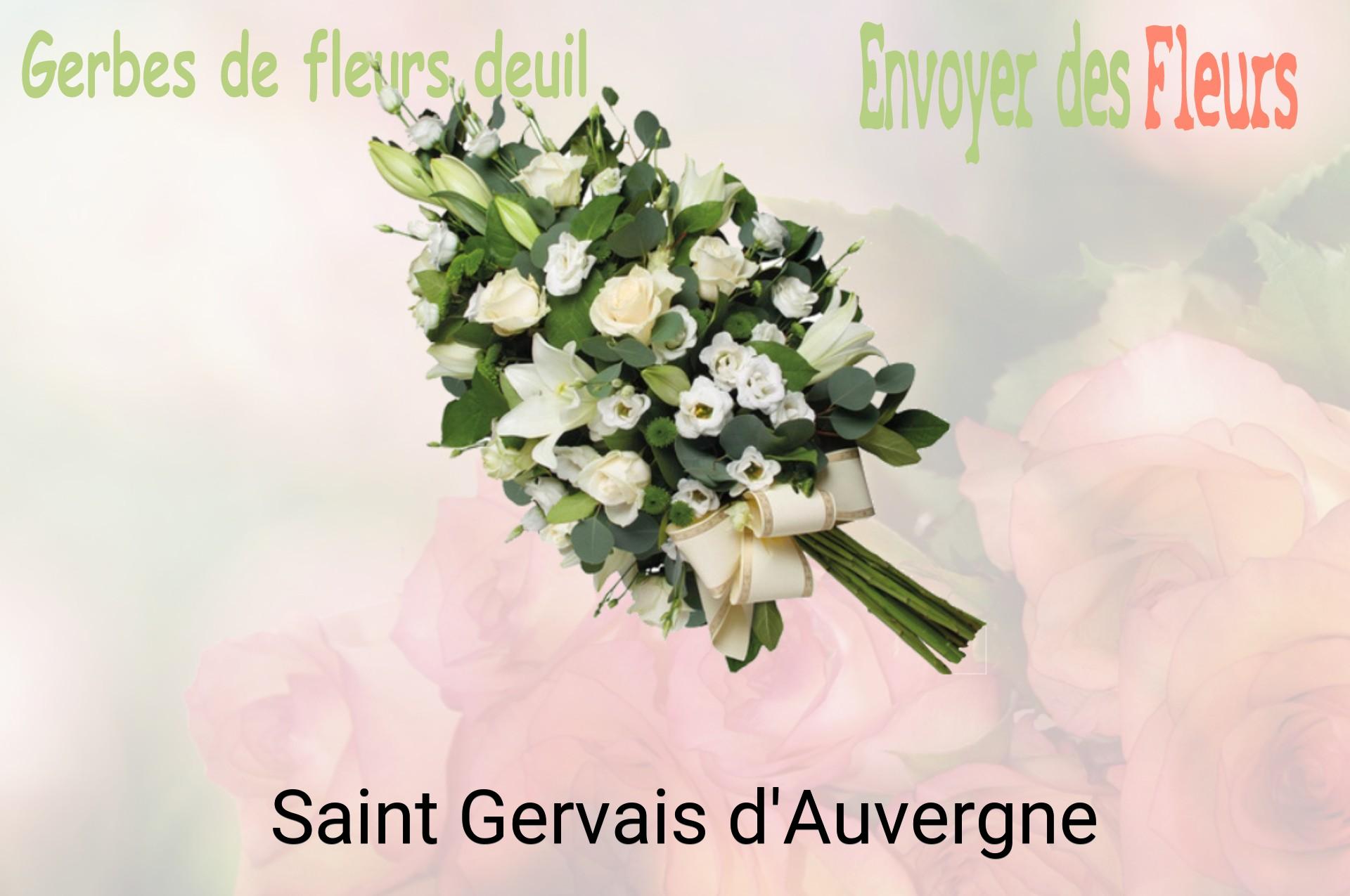 Gerbe de fleurs de deuil livrée à Saint-Gervais-d'Auvergne